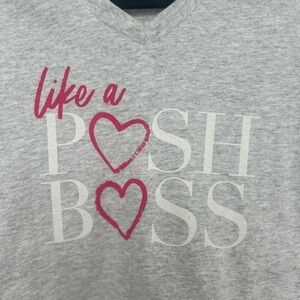 Like a Posh Boss v-neck tee NWOT